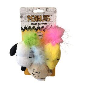 Peanuts Character Cat Toys Set of 3 Catnip Inside Snoopy Woodstock Charlie Brown